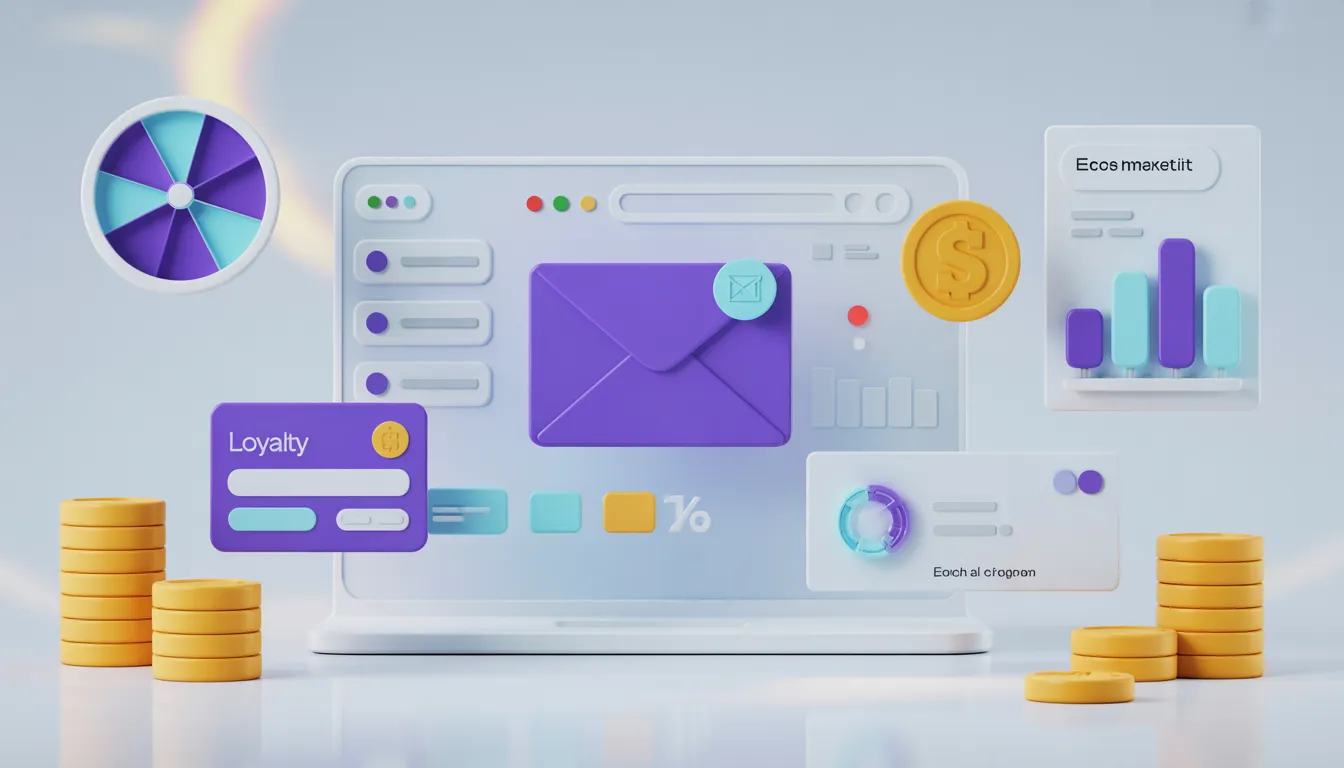 Панель AwardEasy с сегментацией клиентов, настройками триггерных email-рассылок и аналитикой показателей открываемости и конверсии